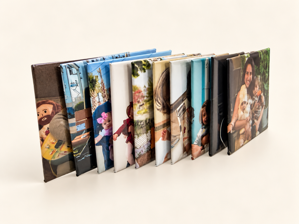 CUSTOM  SQUARE PHOTO MAGNETS – 2 × 2 in